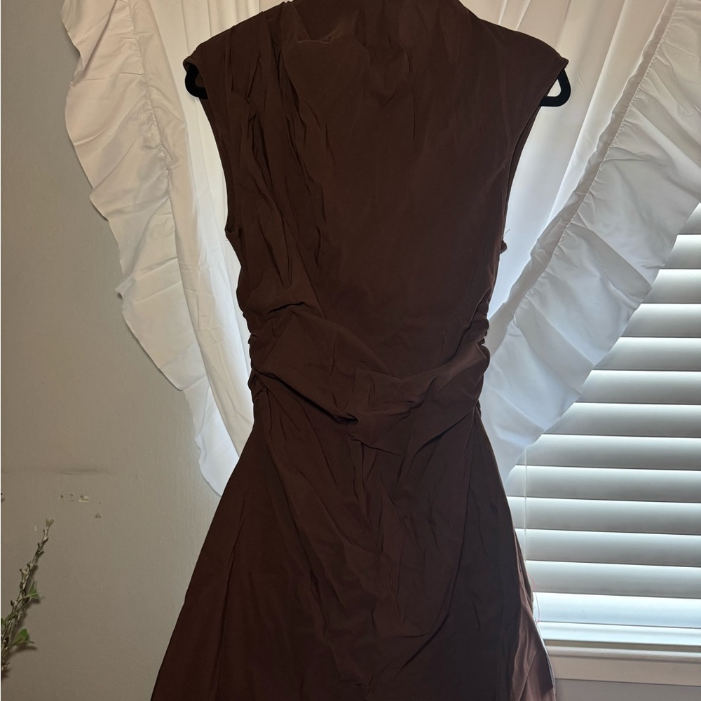 ASOS Ruched Brown Dress